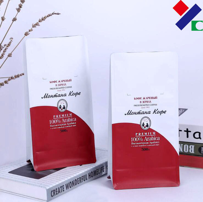 100g 5lb Aluminium Foil Coffee Stand Up Pouches , Custom Coffee Bean Bags With Valve