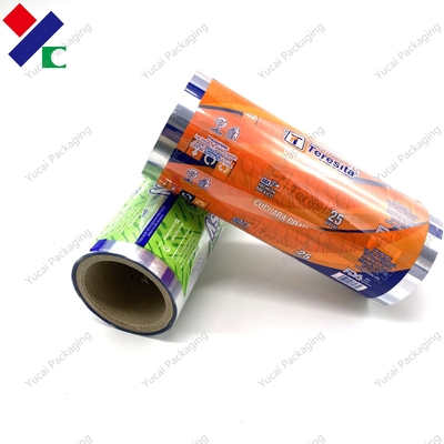 Custom Food Packaging Laminated Roll Film Printed For Cookies Plastic Pet Aluminum Foil Film