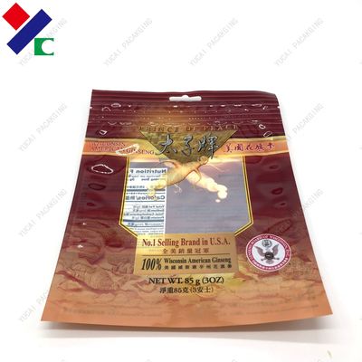 40 Microns Three Side Seal Pouch with hang hole Food Grade Packaging Bag